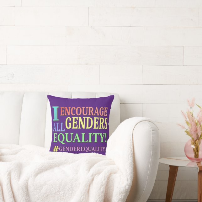 "ALL GENDERS EQUALITY" Cute Design. Buy Now Cushion (Couch)