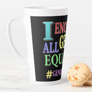 "ALL GENDERS EQUALITY" Cute Design. Buy Now Latte Mug