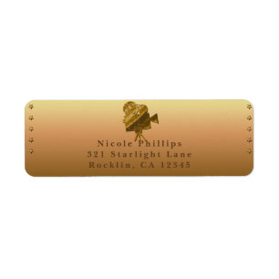 All Gold Cinema & Stars Hollywood Party Invitation