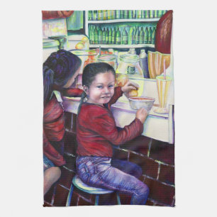 All Good Girls Gets Ice Cream Tea Towel