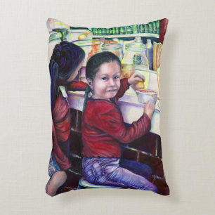All Good little Girls get Ice Cream, Mexico Decorative Cushion