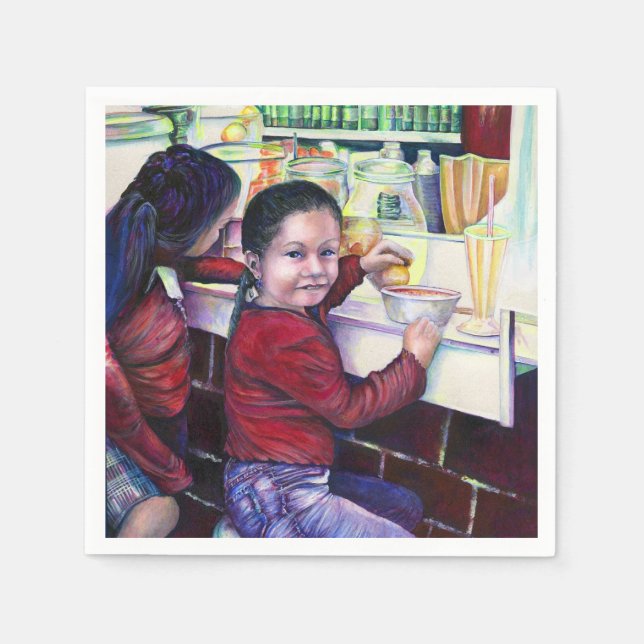 All Good little Girls get Ice Cream, Mexico Napkin (Front)