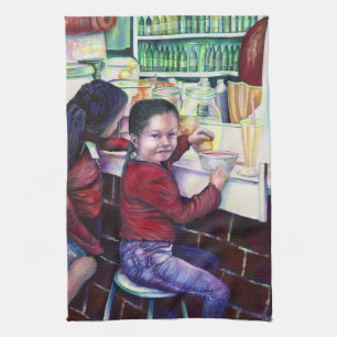 All Good little Girls get Ice Cream, Mexico Tea Towel