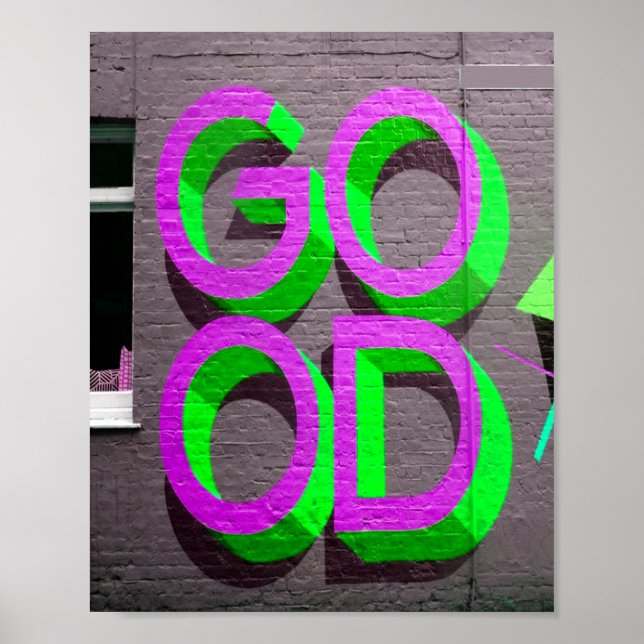 All GOOD neon Purple Green Poster (Front)
