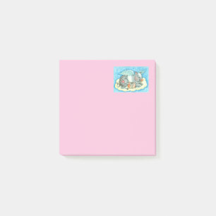 ALL GOOD PIGLETS GO TO HEAVEN, CUTE PIG ANGELS POST-IT NOTES