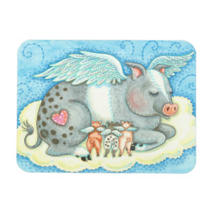 ALL GOOD PIGLETS GO TO HEAVEN MAGNET