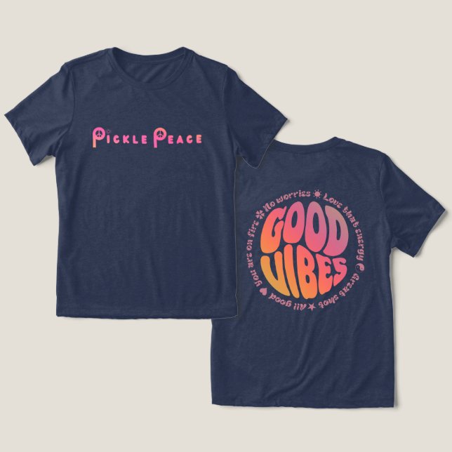 all good vibes Tri-Blend shirt (Design Front & Back)