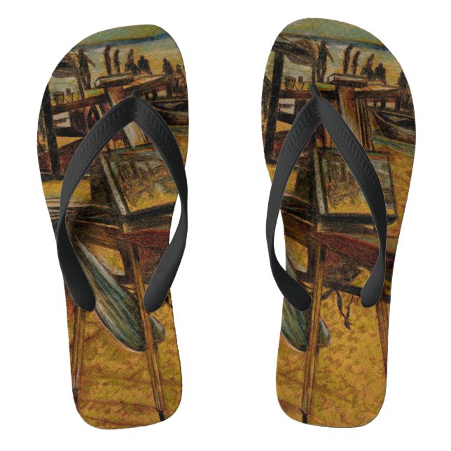All Great Paintings Start with One Brush Stoke Flip Flops (Footbed)
