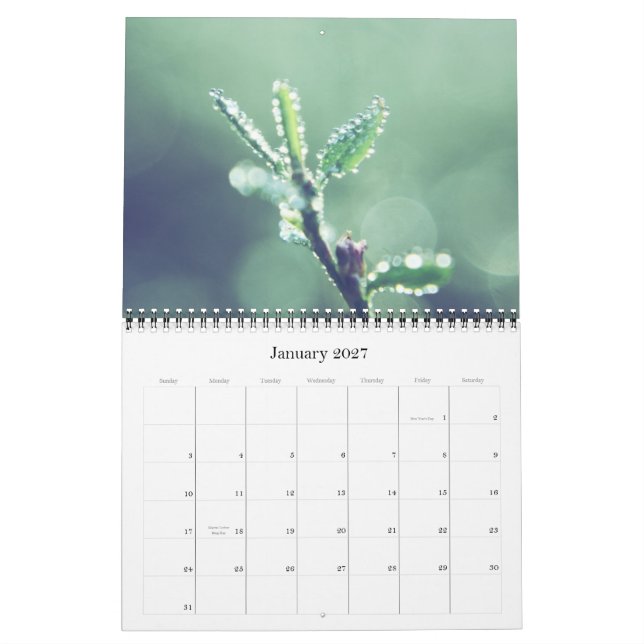 All green 2011 Calendar (Jan 2027)