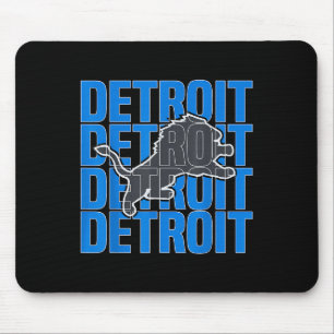 All Grit - Detroit Cool Retro Lion Lovers Detroit Mouse Mat
