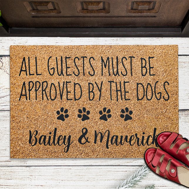 All Guests Approved By Dogs Funny Pet Dog Coir Doormat (Creator Uploaded)