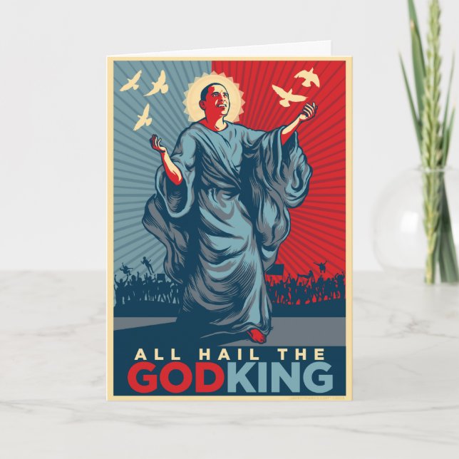 All Hail the God-King Personalised Greeting Card (Front)