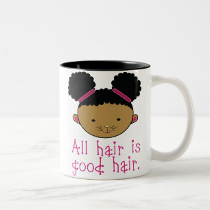 All Hair is Good Hair (Afropuff Bunny) Two-Tone Coffee Mug