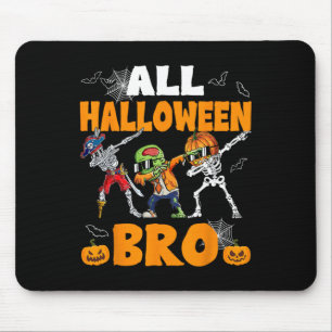All Halloween Bro Dabbing Skeleton Jack O Lantern Mouse Mat