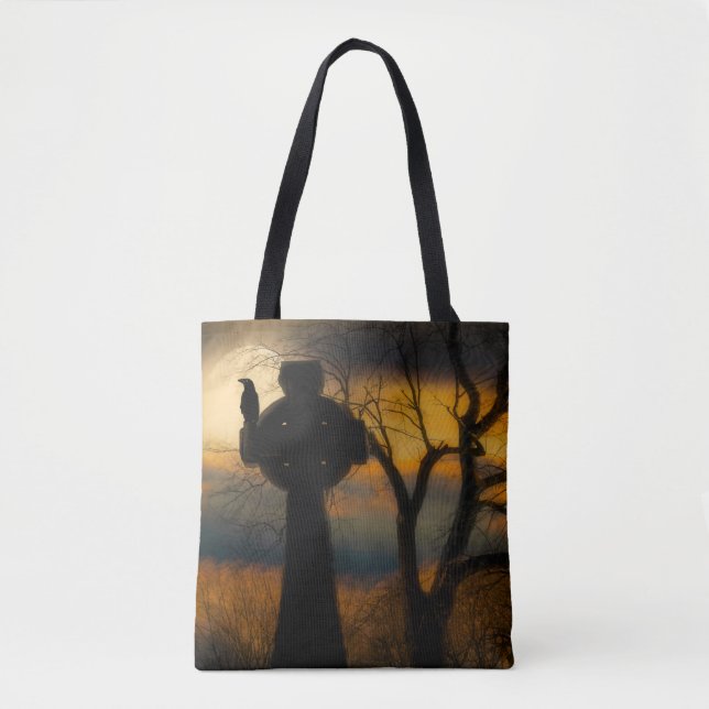 All Hallows' Eve Crow Tote Bag (Front)