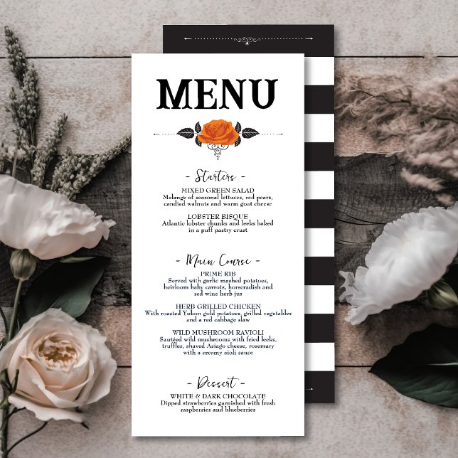 All Hallows Eve Halloween Rose Flat Plate Menu (Creator Uploaded)