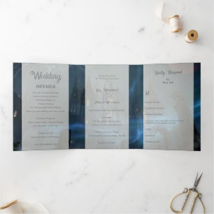 All Hallows Eve Wedding Tri-Fold Invitation