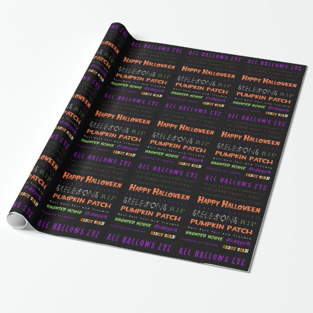 All Hallows Eve Wrapping Paper (Unrolled)
