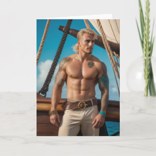 All Hands on Deck Hot Guy Greetings Card