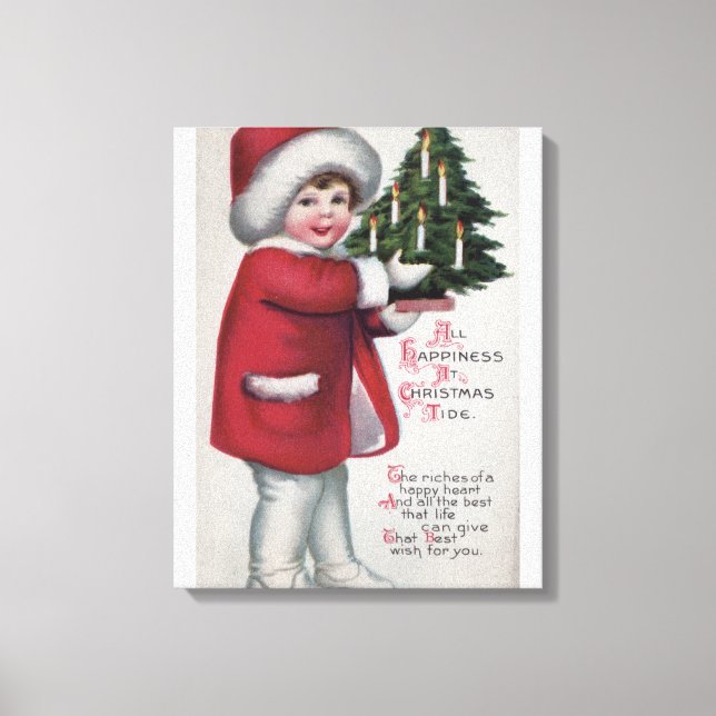All Happiness at Christmas Tide Canvas Print (Front)