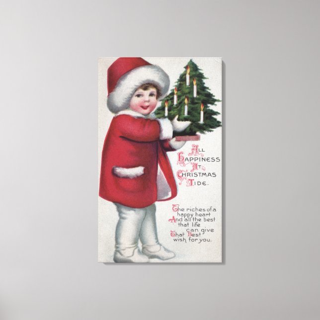 All Happiness at Christmas Tide Canvas Print (Front)