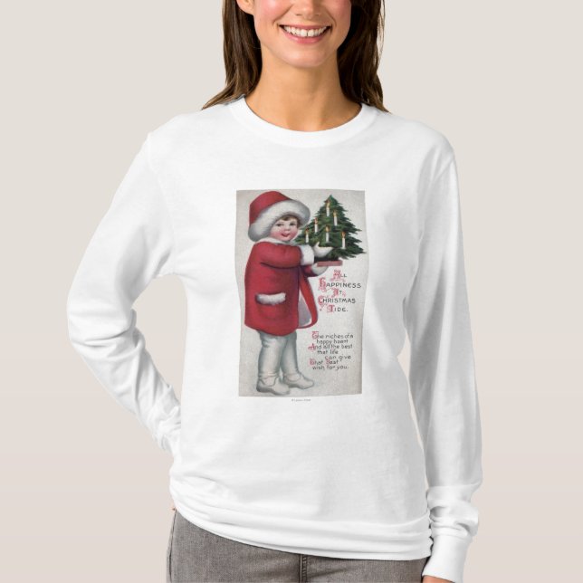 All Happiness at Christmas Tide T-Shirt (Front)