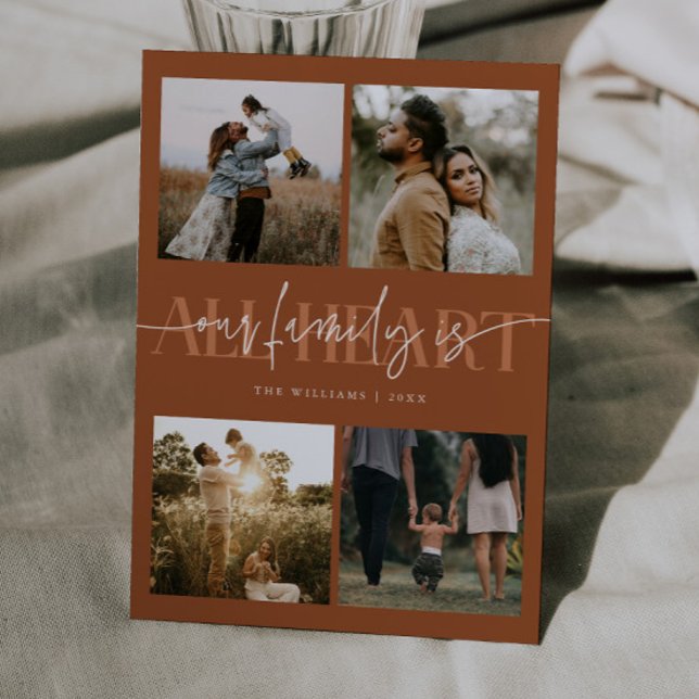 All Heart Terracotta Photo Valentines Day  Holiday Card (Creator Uploaded)