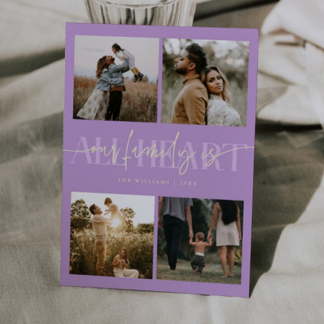 All Heart Wisteria Photo Valentines Day  Holiday Card (Creator Uploaded)