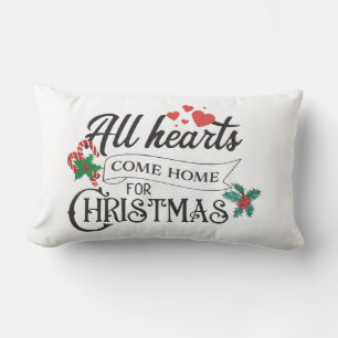All hearts come home for Christmas Lumbar Cushion