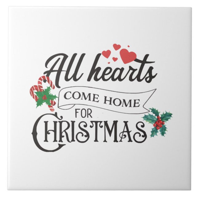 All hearts come home for Christmas Tile (Front)