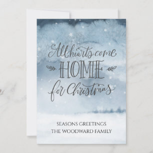All Hearts Come Home For Christmas Watercolor