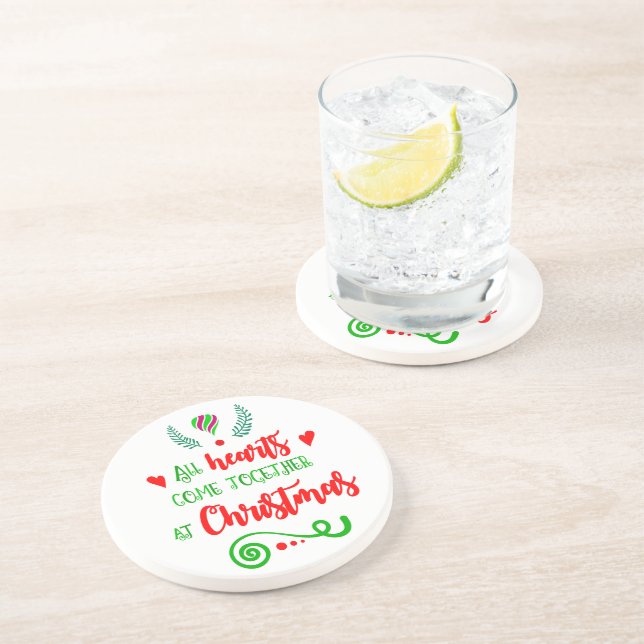 All Hearts Come Together At Christmas Holiday, ZSG Coaster (Side)