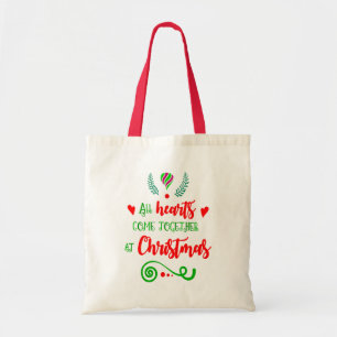 All Hearts Come Together At Christmas Holiday, ZSG Tote Bag