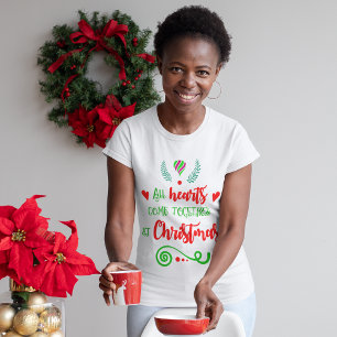 All Hearts Come Together At Christmas Women's T-Shirt