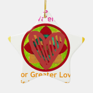 All Hearts Go Home for Valentine Art Print Ceramic Tree Decoration