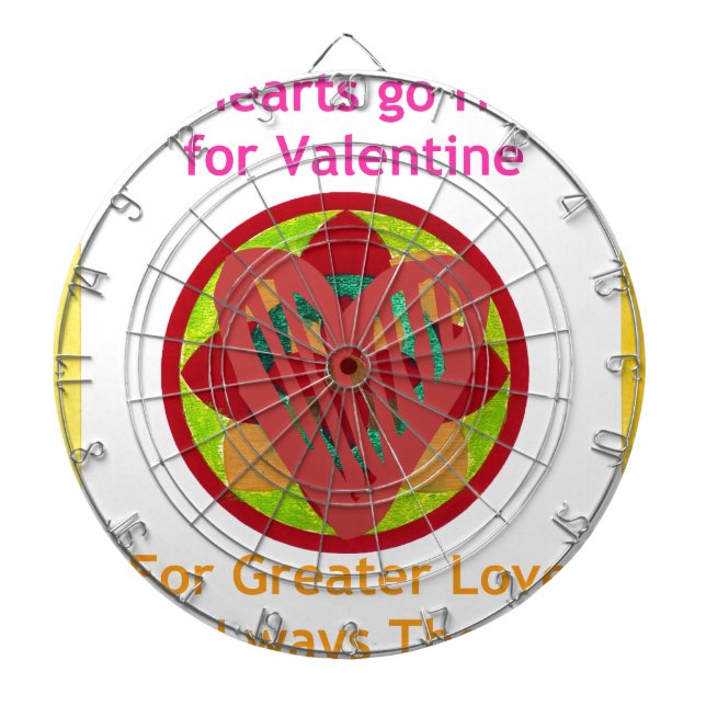 All Hearts Go Home for Valentine Art Print Dartboard (Front)