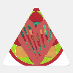 All Hearts Go Home for Valentine Art Print Triangle Sticker