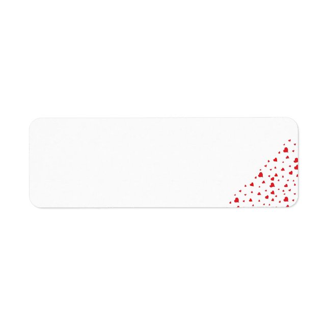 All Hearts in red Return Address Label (Front)