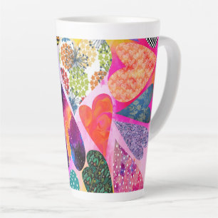 All Hearts Multi Patterns and Colours Big Hot Mug