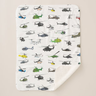 All Helicopters Sherpa Blanket