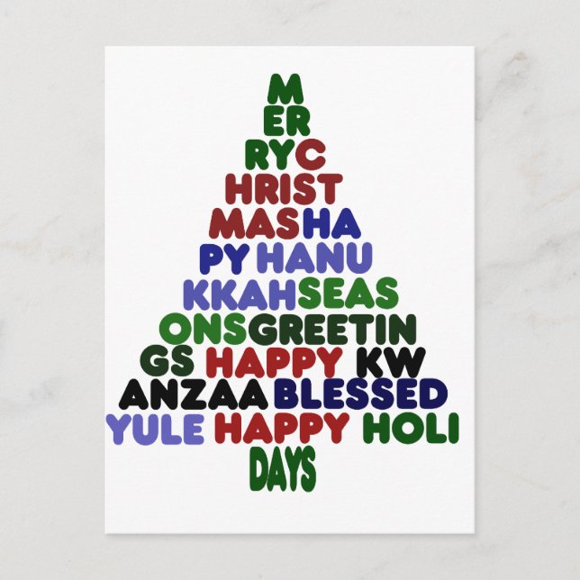 All Holiday Greetings Postcard (Front)