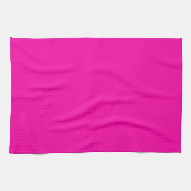 All Hot Pink Nothing But Colour Pink Tea Towel (Horizontal)