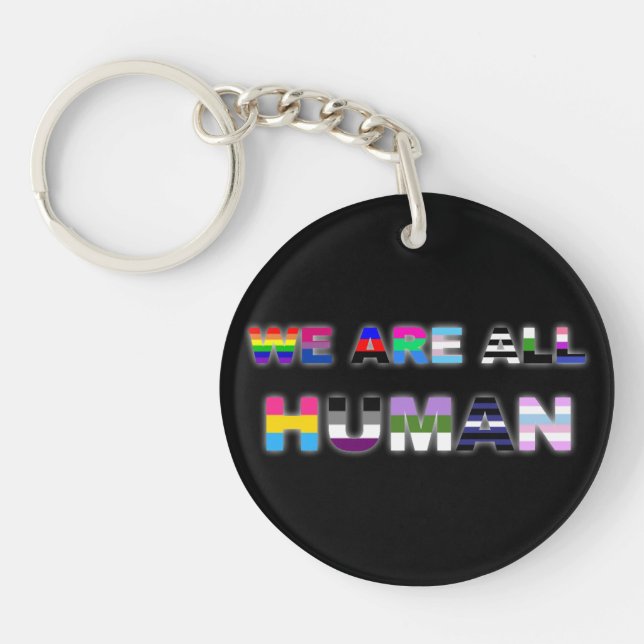 All Human Black Key Ring (Front)