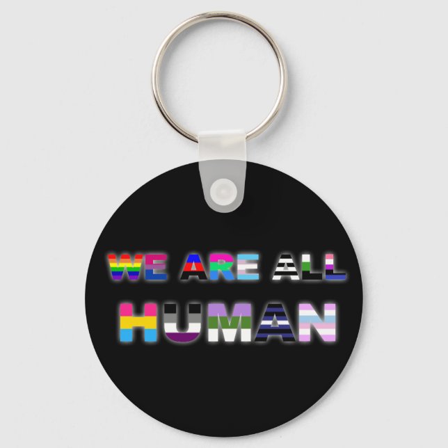 All Human Black Key Ring (Front)