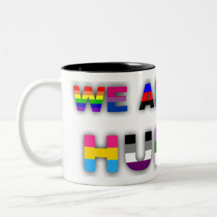 All Human White Two-Tone Coffee Mug