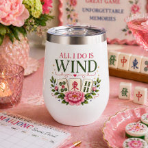 All I Do Is Wind Mahjong Floral Design