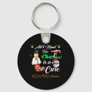 All i Need For Christmas is a Cure RSD CRPS Awaren Key Ring