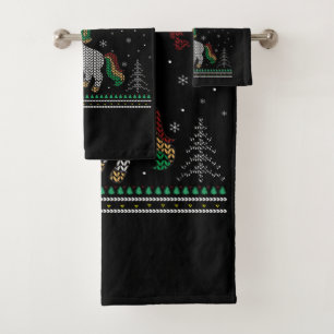 All I Need Is A Magical Christmas, Unicorn Christm Bath Towel Set