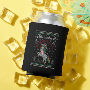 All I Need Is A Magical Christmas, Unicorn Christm Can Cooler