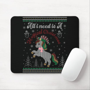 All I Need Is A Magical Christmas, Unicorn Mouse Mat